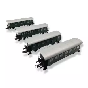 Set 4 Voitures "Spantenwägen" Biho ROCO 74026 - ÖBB HO 1/87 EP III