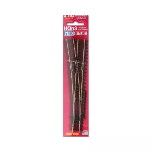 Aiguillage moyen à gauche Peco SLU1552 - HOn3 : 1/87 - Code 70