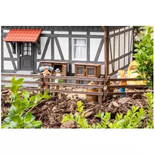 Lot de 2 clapiers à lapins grillagés POLA G 333227 - G 1/22.5ème