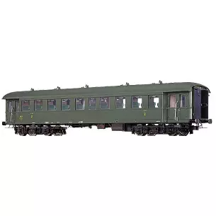 Second class passenger car with green livery ex-DR n° 14914