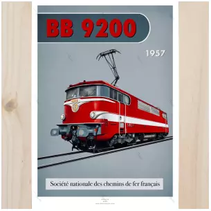 Poster locomotive électrique BB 9200- 1957 - SNCF - A2 42.0 x 59.4 cm
