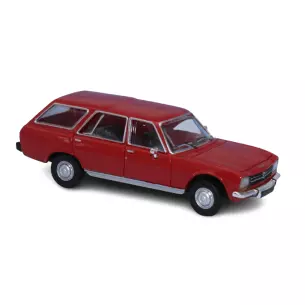 Voiture Peugeot 504 livrée rouge SAI 2343 - HO : 1/87 - EP III / IV - Break
