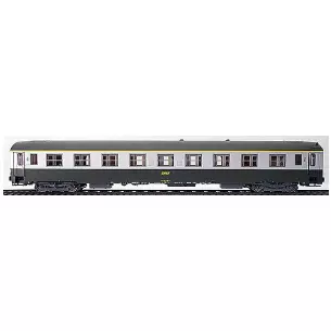 Voiture UIC première classe livrée verte/gris aluminium "PARIS CONFLANS région SUD-EST"