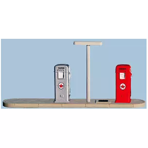 Ditributeurs d'essence CALTEX avec volucompteur électrique des années 1950-1960 (modèle monté, peint et décoré)
