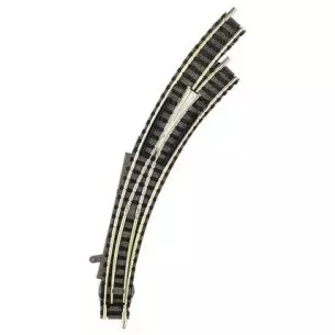Aiguillage courbe à droite Fleischmann 9169 cœur métal code 80 - N 1/160