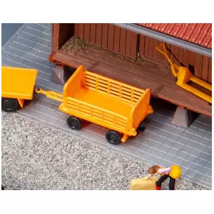 Set of 2 orange dock carts
