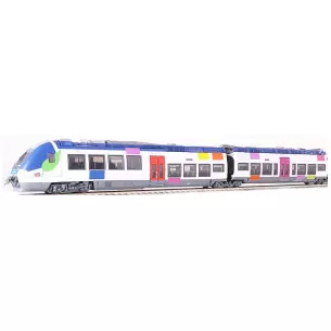 AGC B-82535/82536 4-element railcar delivered to Transilien Ile De France with carmillon logo