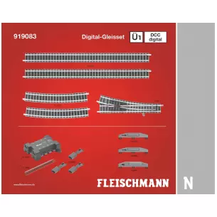 Track extension kit Ü1 with straight rails curved rails switches and accessories