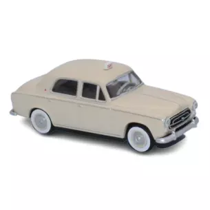 Voiture TAXI Peugeot 403 limousine 8cv 1959 beige ivoire SAI 6210 - HO 1/87