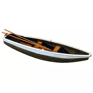 Barque en bois livrée bleue