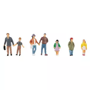 Set of 7 Parents with Children Faller 151666 - HO : 1/87