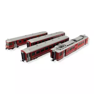 Train de banlieu MGB Be 4/4 515 DCC SON 2 rail BEMO 7343 255 - RhB - HO 1/87