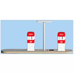 Ditributeurs d'essence OZO avec volucompteur électrique des années 1950-1960 (modèle monté, peint et décoré)