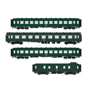 Set 4 voitures Expr. 297 (1984) Models World 2101 - HO 1/87 - SNCB / NMBS - EP IV