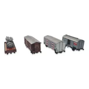Set 4 wagons de marchandises ACME 45120 - HO 1/87 - FS - EP III