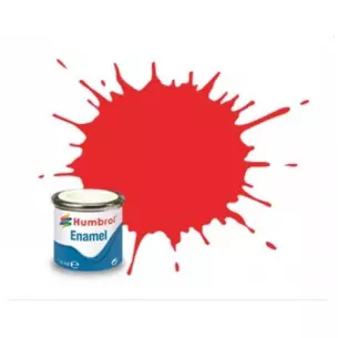 Peinture cellulosique couleur Orange Brillant Feu N°209 - Humbrol AA7105 - 14 mL