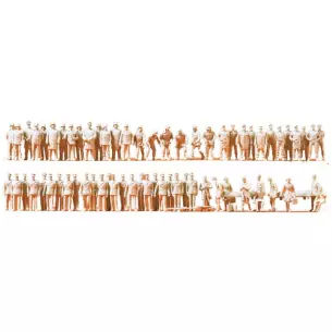  Lot de 60 figurines à peindre | Thème "secours" PREISER 16339 - HO 187