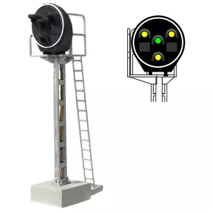 Signal disque 4 | 4 feux LED - Vert/jaune/jaune/jaune - MAFEN 413221 SNCF - N