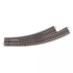 Aiguillage courbé à gauche avec ballast voie A de dimensions 484 mm