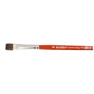 Pinceau en poil de Poney - Manche Laqué et rugueux N°08 - KOLIBRI 0716/08