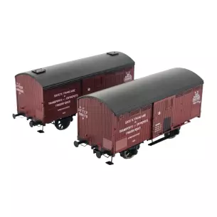 Set 2 Wagons ISOTHERME Ex-primeur rouge sideros REE MODELES WB763 - PLM HO 1/87