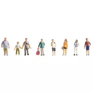 Lot de 8 personnages "Touristes" Faller 151677 - HO : 1/87