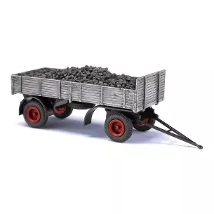  Remorque IFA HL 80 avec charge de carbone couleur gris Busch 53324- HO 1/87