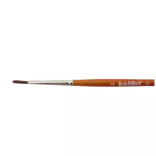 Pinceau en poil de Poney - Manche Laqué et rugueux N°02 - KOLIBRI 0012/02
