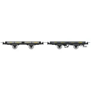 Set of 2 PLATES Without Grey Brakes / Black Fittings H 6194 and Braked Dark Grey Hv 6598