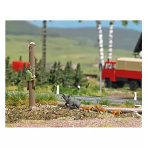 Boar and hunter - HO 1/87 - BUSCH 7958