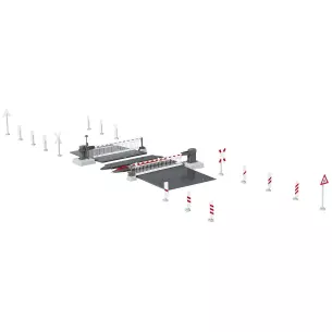 Barrières de passage à niveau Viessmann 5104 automatisées - HO 1/87 - longueur 63 mm