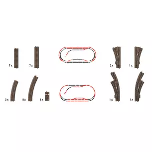 Large C1 Trix 62900 Track Set - HO : 1/87 - Code 83 - Track C