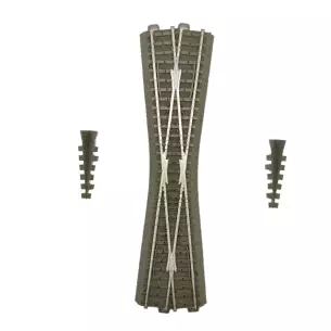 Long crossing 12.1° Marklin 24740 - 236.1 mm - HO : 1/87 - Code 83 - Track C