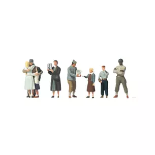 8 personnages 2nd guerre mondiale PREISER 13404 HO 1/87 - 75ème anniversaire