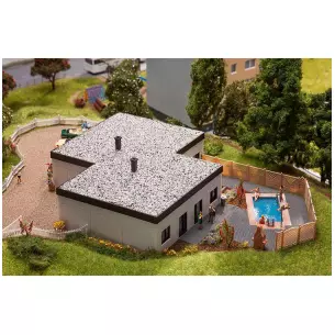 Flat roof bungalow FALLER 130199 - HO 1 : 87 - EP IV