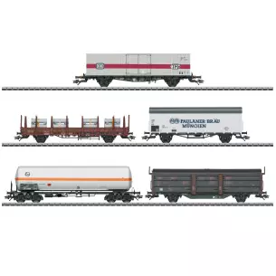 Set 5 wagons de marchandises Marklin 47370 - pour série 194 - HO 1/87 - DB - EP IV