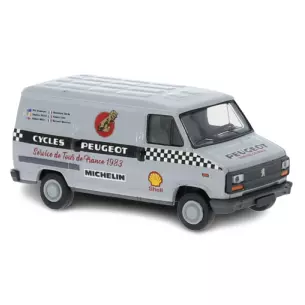 Véhicule Peugeot J5 tôlé Cycles Peugeot Tour de France 1983 SAI 7178 - HO 1/87-