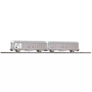 Set 2 Wagons à parois coulissantes Piko 54417 - HO 1/87 - MAV - EP V