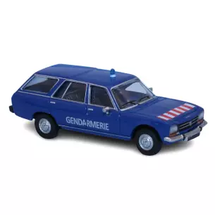 Voiture Peugeot 504 Break bleu foncé gendarmerie PCX 870348 SAI 2350 - HO 1/87