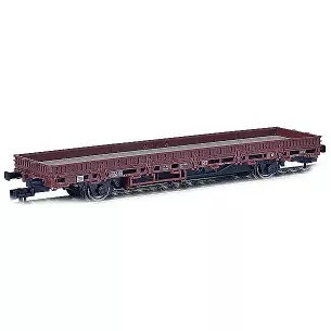Brown flat car with axles delivered motorized and with sound system