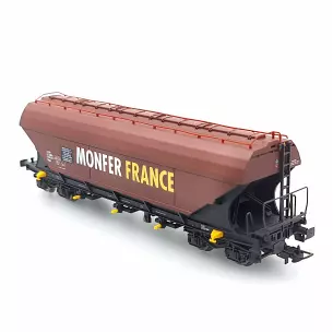 4 axle flat wall hopper car Jouef 6204 - HO : 1/87 - SNCF - EP VI