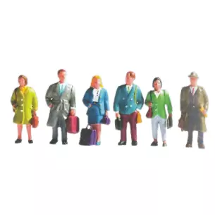 Set of 6 traveler characters in business suits SAI 332 - HO : 1/87