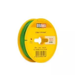 Bobine de fil vert clair 0.14 mm² - 25 mètres
