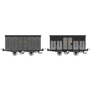Set of 2 BRAKED COVERS Round Roof Dark Grey Kv 4631 and Grey/Black Rings Kv 4088