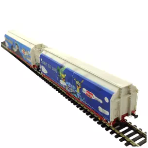 Set of 2 HBBILLS-uy "graffiti" cars Mabartren 87523 - HO: 1/87 - OBB - EP VI