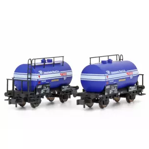Set 2 Wagons citernes Petrochemia Hobbytrain H24851 - PKP - N 1/160 - EP III