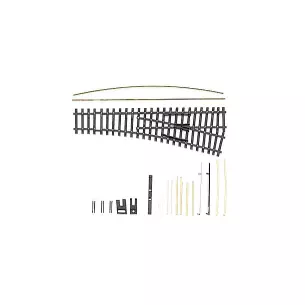 HOm right/left turnout kit 155mm 18°.