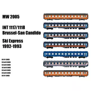 Set Bruxelles-San Candido Zell Am See Int 1117 - 1118 ski express (1992-1993)