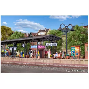 Quai de gare Baden-Baden extensible VOLLMER 43559 - HO 1/87