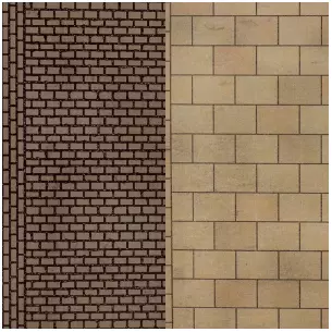 8 Feuilles de pavés en deux styles - Metcalfe PN903 - N 1/160 - 200x270 mm